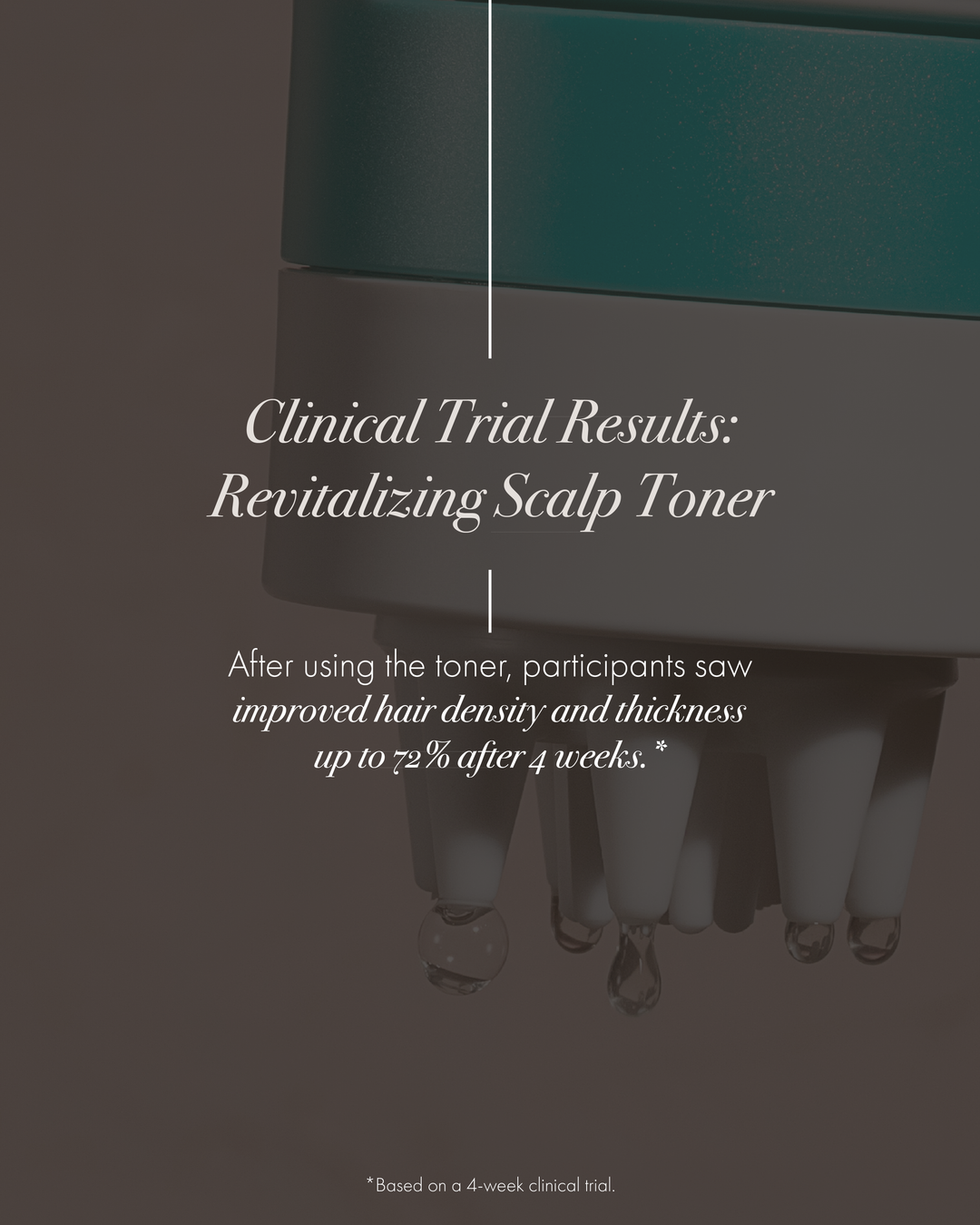 Clinical results showing improved scalp comfort and hydration after using Bomme Revitalizing Scalp Toner.
