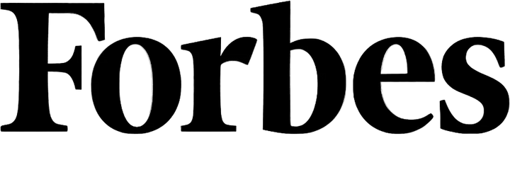 Black 'Forbes' logo on a transparent background