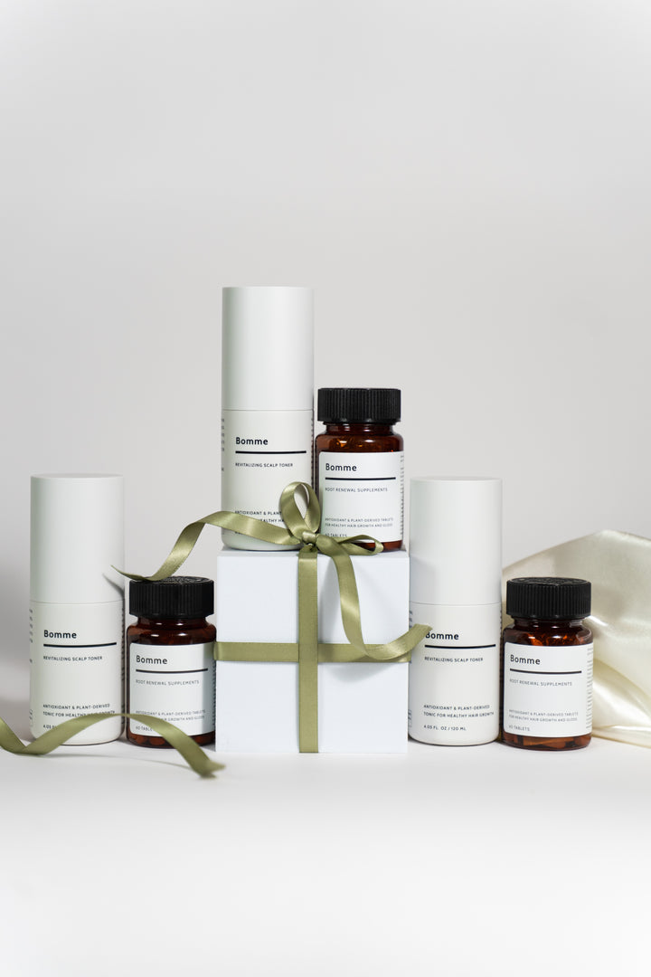 Bomme Rejuvenation Essentials Set — Root Renewal Supplements + Revitalizing Scalp Toner