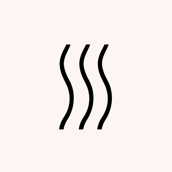 Three black wavy vertical lines centered on a very light warm beige background